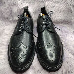Donald J. Pliner Leather Jeremy Wingtip Derby Oxford Mens Size 12 Black